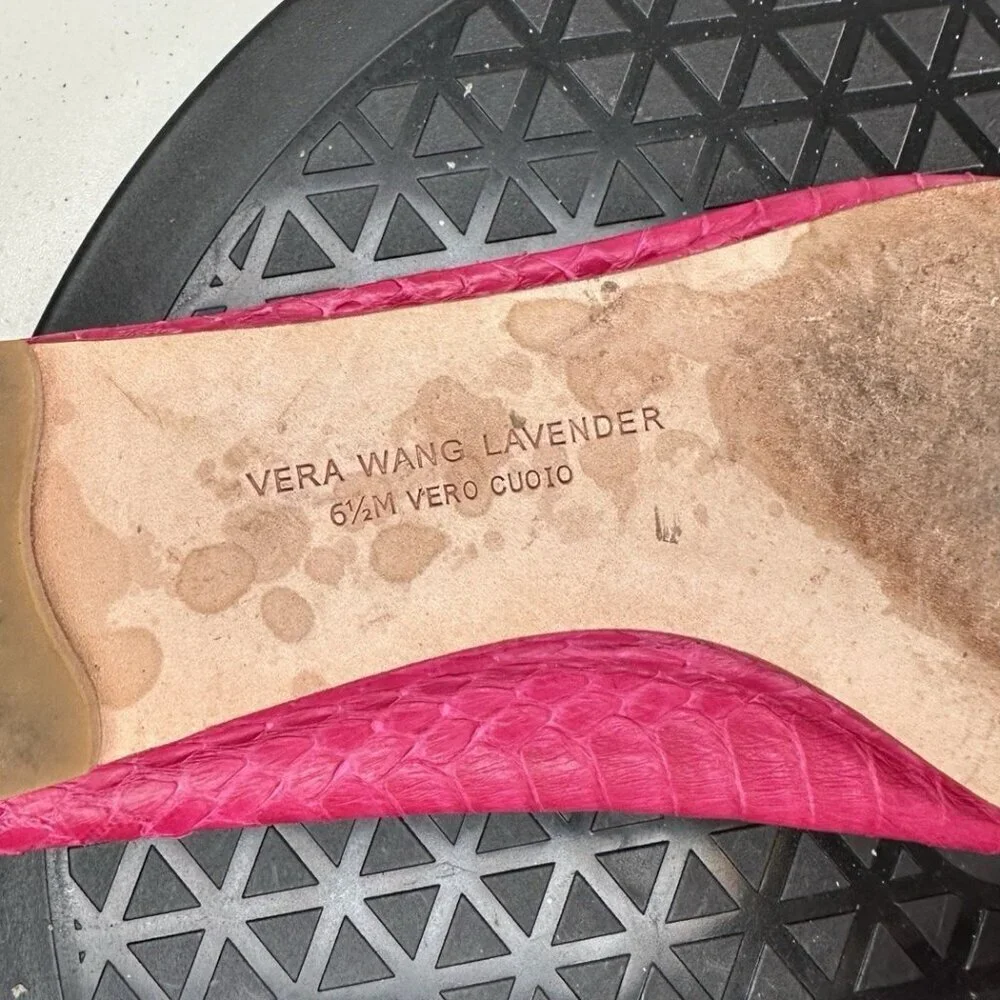 VERA WANG Lavender Label Shimmer Pink Genuine Leather Ballet Flats 6.5 Med
